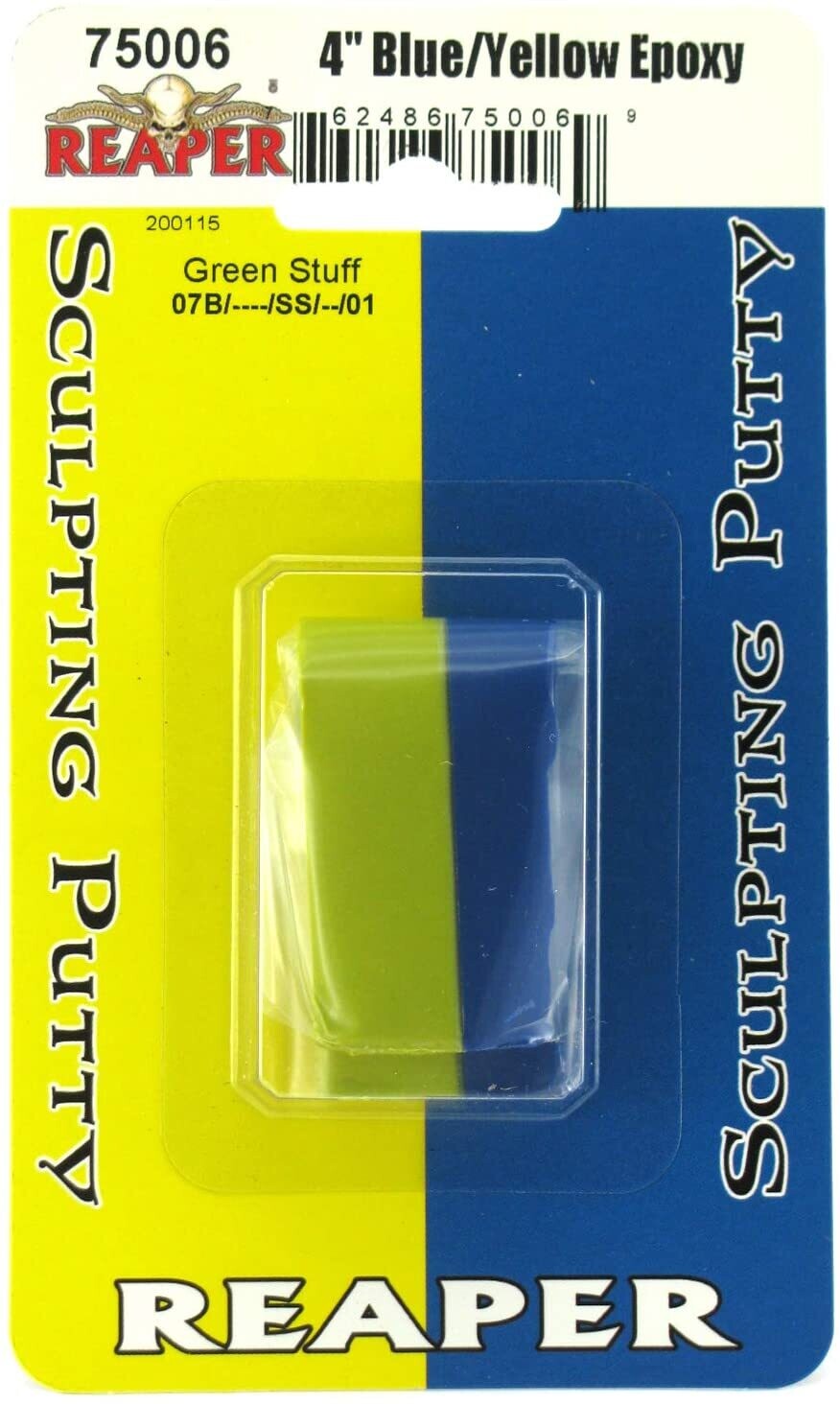 Kneadatite Blue/Yellow ("Green Stuff") Epoxy Putty Strip (4 inches)