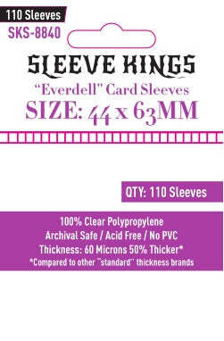 Sleeve Kings Card Sleeves: 44x63mm (Everdell Compatible), 110 / pack
