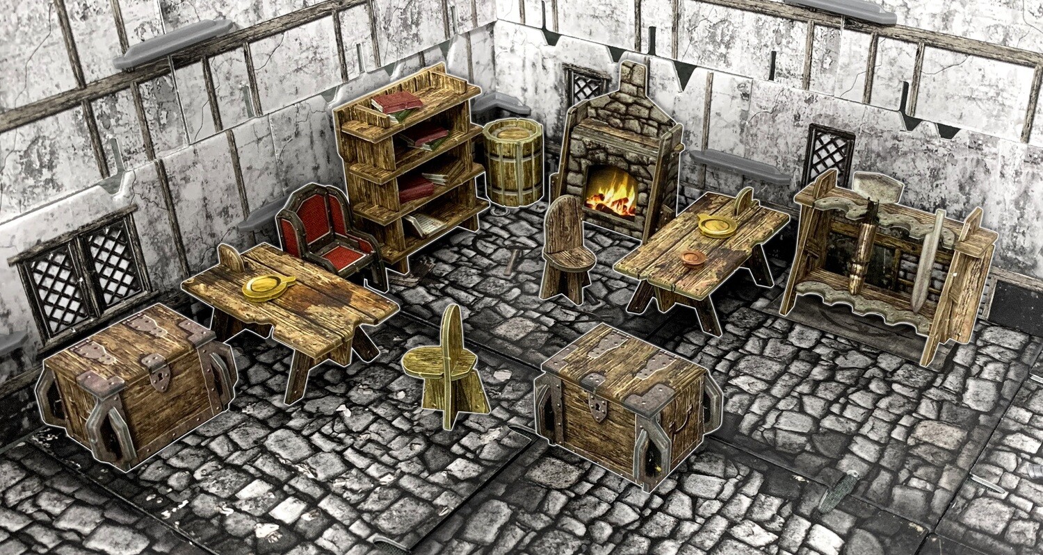 Battle Systems Terrain: Fantasy - Fantasy Village Furniture