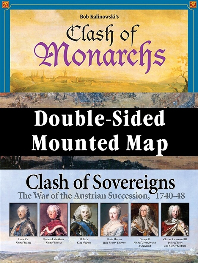 Clash of Sovereigns / Clash of Monarchs Mounted Map
