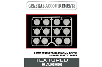 General Accoutrements: Bases - 25mm Round Textured