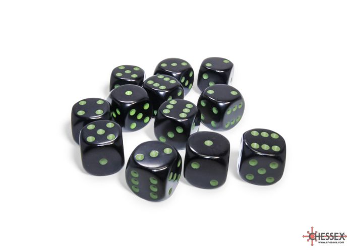 16mm d6 Opaque - Black / Green