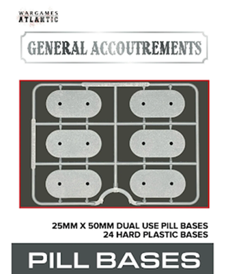 General Accoutrements: Bases - 25mm x 50mm Pill Dual Use