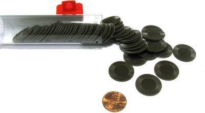 Mini Plastic Stacking Poker Chips, 7/8&quot; - Brown