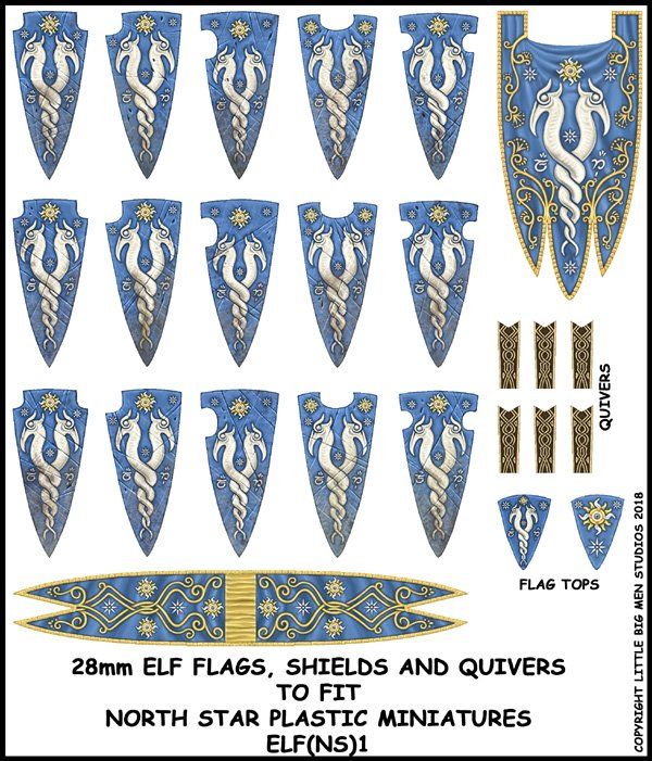 Oathmark: Elf Banner and Shields Transfers 1