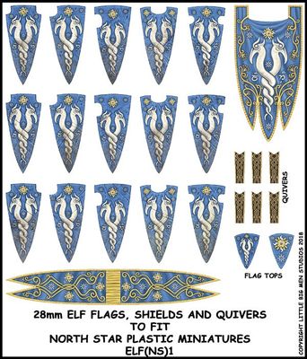 Oathmark: Elf Banner and Shields Transfers 1