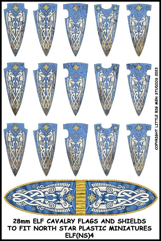 Oathmark: Elf Cavalry Banner &amp; Shields Transfers