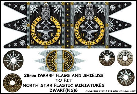 Oathmark: Dwarf Flag and Shields Transfers 2