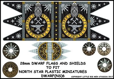 Oathmark: Dwarf Flag and Shields Transfers 2