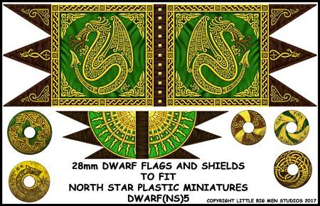 Oathmark: Dwarf Flag and Shields Transfers 1