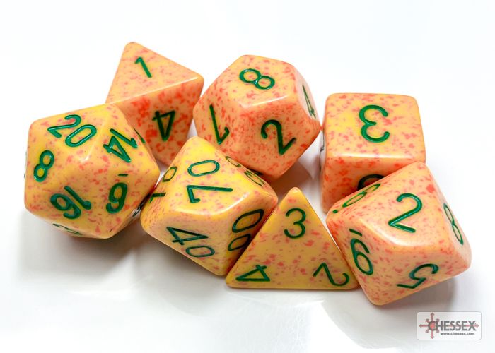 Polyhedral 7-die RPG Set (Chessex) Speckled, Lotus