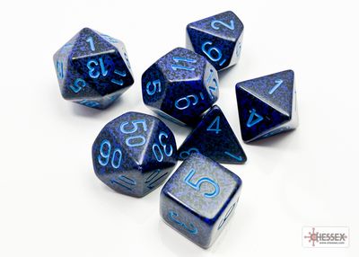 Polyhedral 7-die RPG Set (Chessex) Speckled, Cobalt