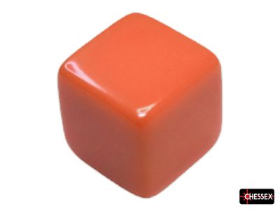 Blank Dice: 15mm d6 Opaque Orange