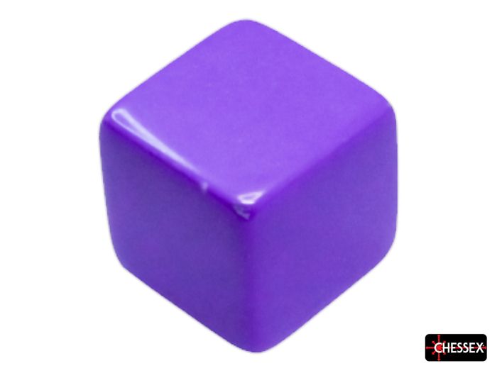 Blank Dice: 15mm d6 Opaque Medium Purple