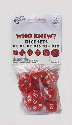 Dice Set: Who Knew? - Red / White