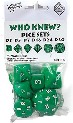 Dice Set: Who Knew? - Green / White
