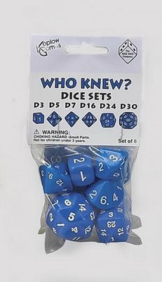 Dice Set: Who Knew? - Blue / White