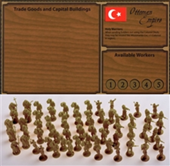 Empires: Age Of Discovery Ottoman Player Board and Gold Figures Pack