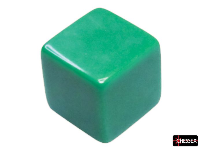 Blank Dice: 15mm d6 Opaque Light Green