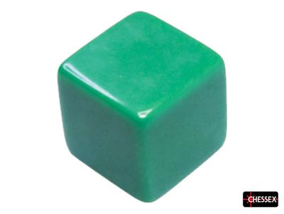 Blank Dice: 15mm d6 Opaque Light Green