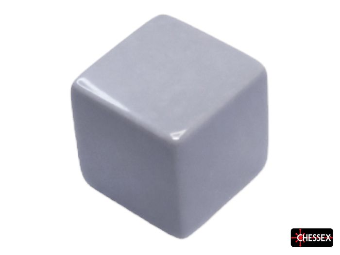 Blank Dice: 15mm d6 Opaque Grey