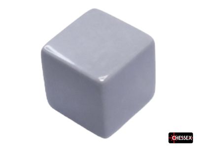 Blank Dice: 15mm d6 Opaque Grey