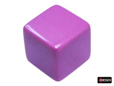 Blank Dice: 15mm d6 Opaque Light Purple