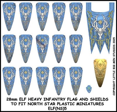 Oathmark: Elf Heavy Infantry Flag &amp; Shields Transfers