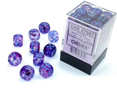 12mm d6 Nebula - Nocturnal / Blue Luminary (36ct / block)