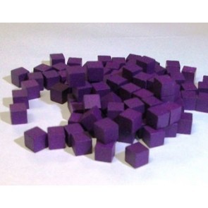Wooden Cube, 8mm Purple