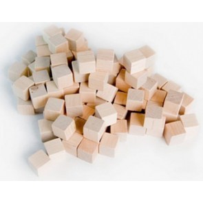 Wooden Cube, 8mm Natural Grain