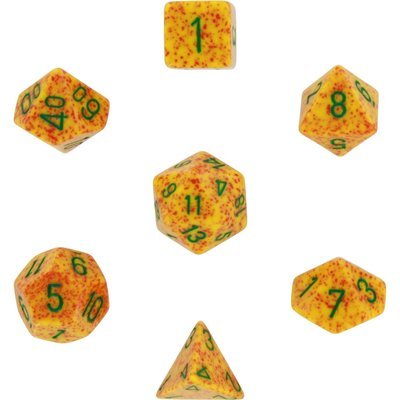 Polyhedral 7-die RPG Set (Chessex) Speckled, Lotus