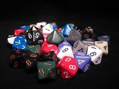 d10 Opaque Dice (Qty 1, Random)