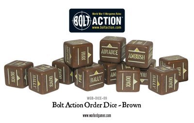 Bolt Action: Orders Dice - Brown (12)