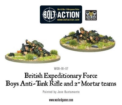 Bolt Action: BEF Anti-Tank Rifle and 2" Light Mortar Teams