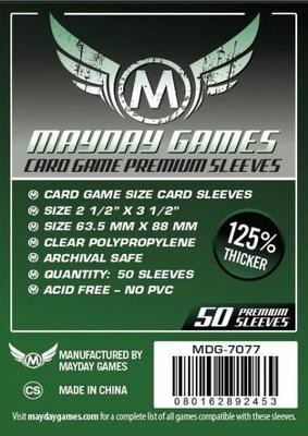 Card Game Sleeves, Dark Green Label Premium (50/pack) 63.5 X 88 MM