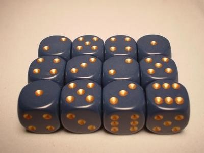 16mm d6 Opaque - Dusty Blue / Copper