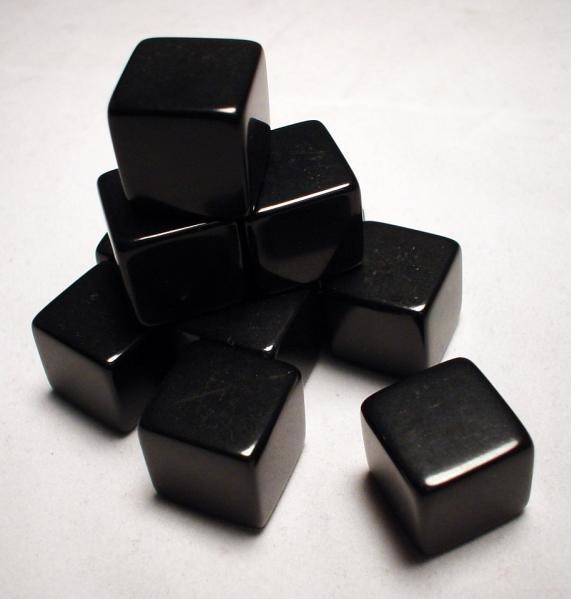 Blank Dice: 16mm d6 Opaque Black