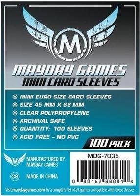 Mini-Euro Card Sleeves, Blue Label (100/pack) 45 X 68 MM