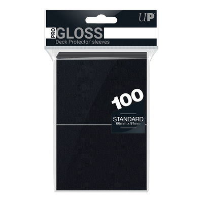 Ultra-Pro Deck Protector Card Sleeves, Standard Size (66mm x 91mm), Black, 100/pk