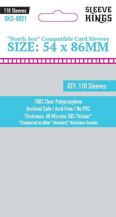 Sleeve Kings Card Sleeves: 54x86mm (North Sea Compatible), 110 / pack