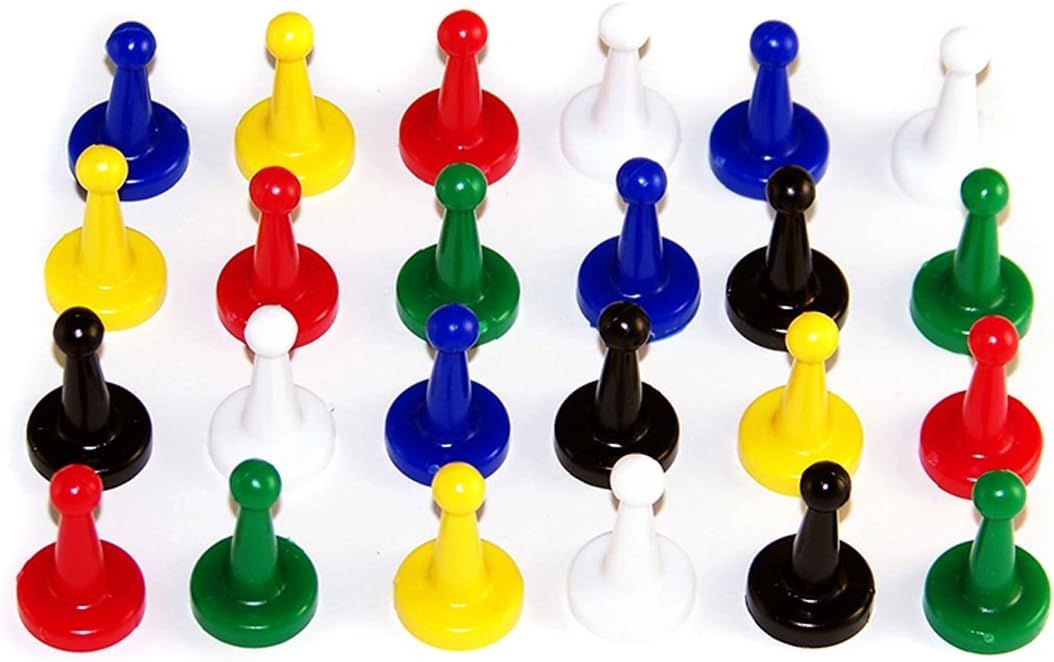 Standard Pawns: 1-inch Assorted Colors, 24 Pack