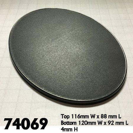 Reaper: 120mm x 92mm Oval Gaming Base (4)