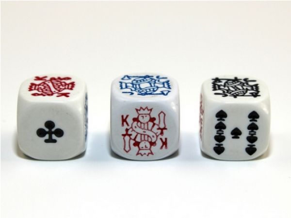 Single Dice: d6 16mm Opaque Poker