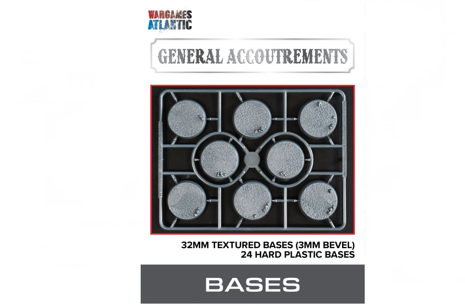 General Accoutrements: Bases - 32mm Textured Bases (3mm Bevel)
