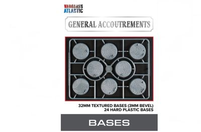 General Accoutrements: Bases - 32mm Textured Bases (3mm Bevel)