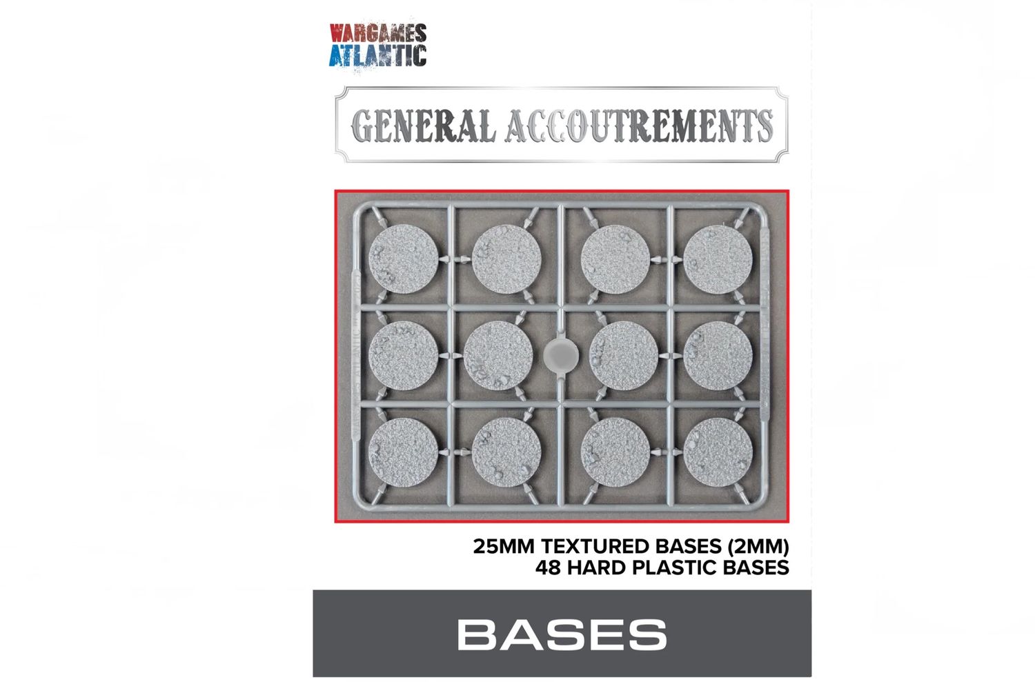 General Accoutrements: Bases - 25mm Textured Bases (2mm)