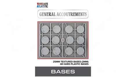 General Accoutrements: Bases - 25mm Textured Bases (2mm)