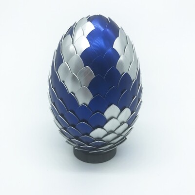 Dragon Egg - Blue & silver