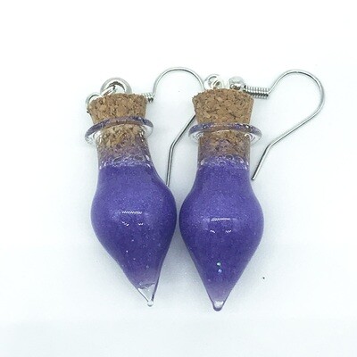 Potion Earrings - purple, drop bottle Potion Earrings - purple, drop bottle